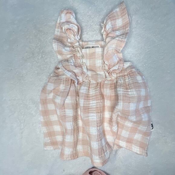 RABBIT BEAR BABY PLAID TOP AND SHORTS - Picture 2 of 4